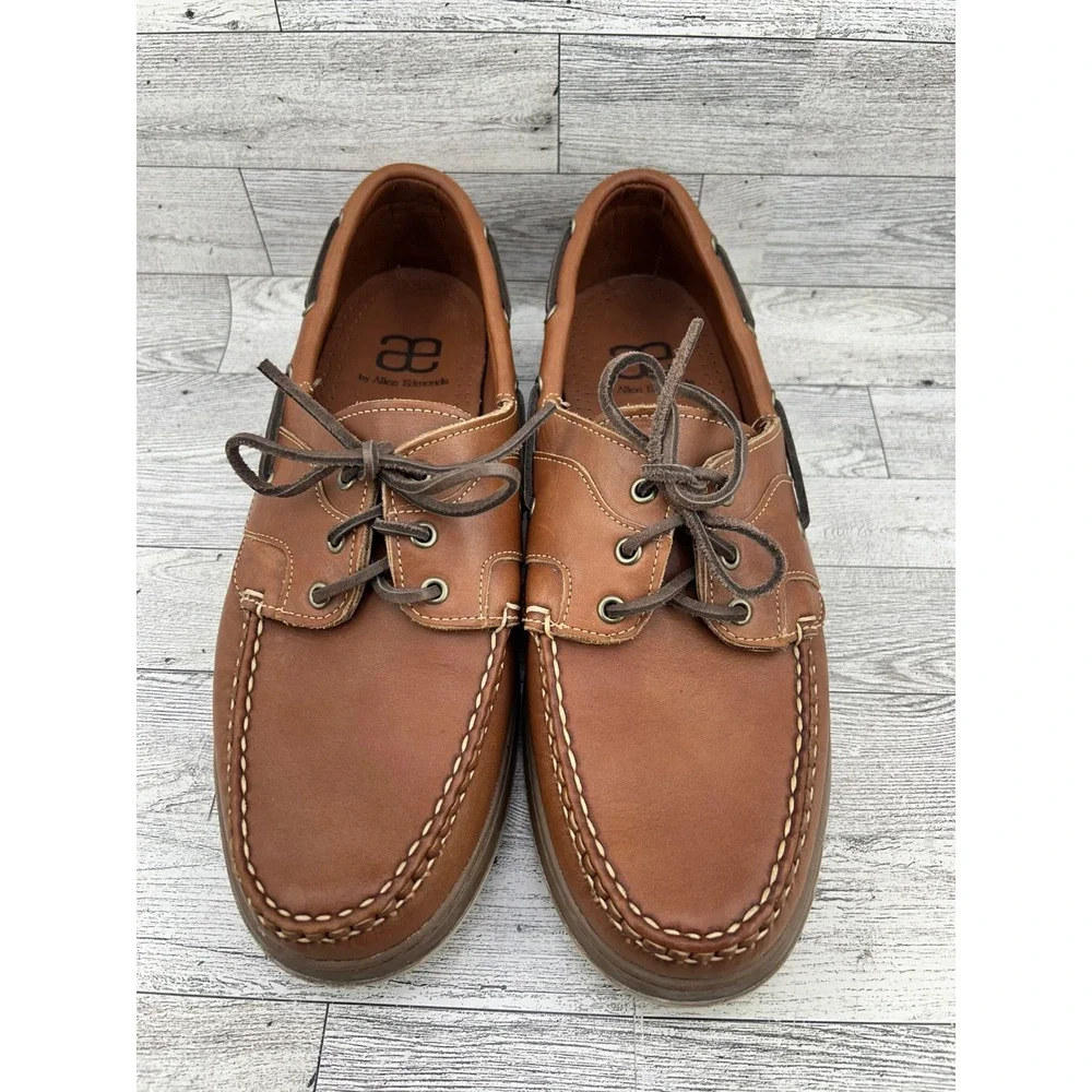 Allen Edmonds Eastport‎ Men Size 11D Tan Leather Boat Shoes Handsewn Loafers